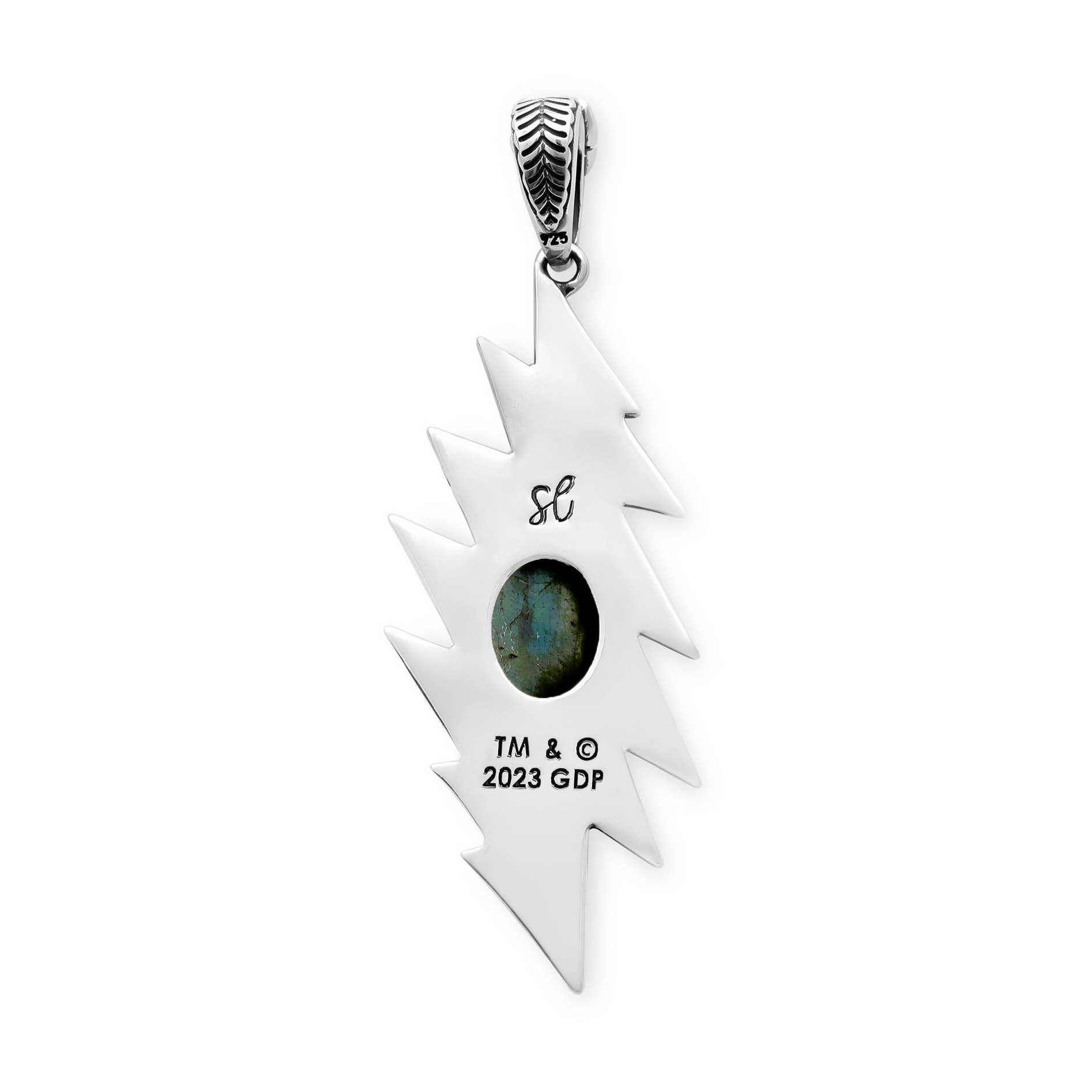 Hiouchi Jewels | Rose & Bolt Grateful Dead Jewelry - Vente Colliers à pendentif - Pendentif Lazy Lightning Bolt | Labradorite7