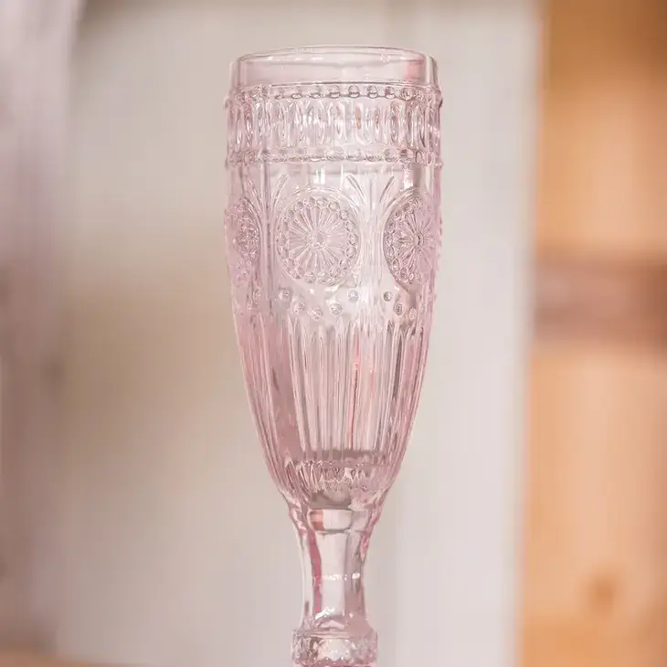 Weddingstar Inc. - Wholesale Champagne Flute - Vintage Style Pressed Glass Champagne Flute1
