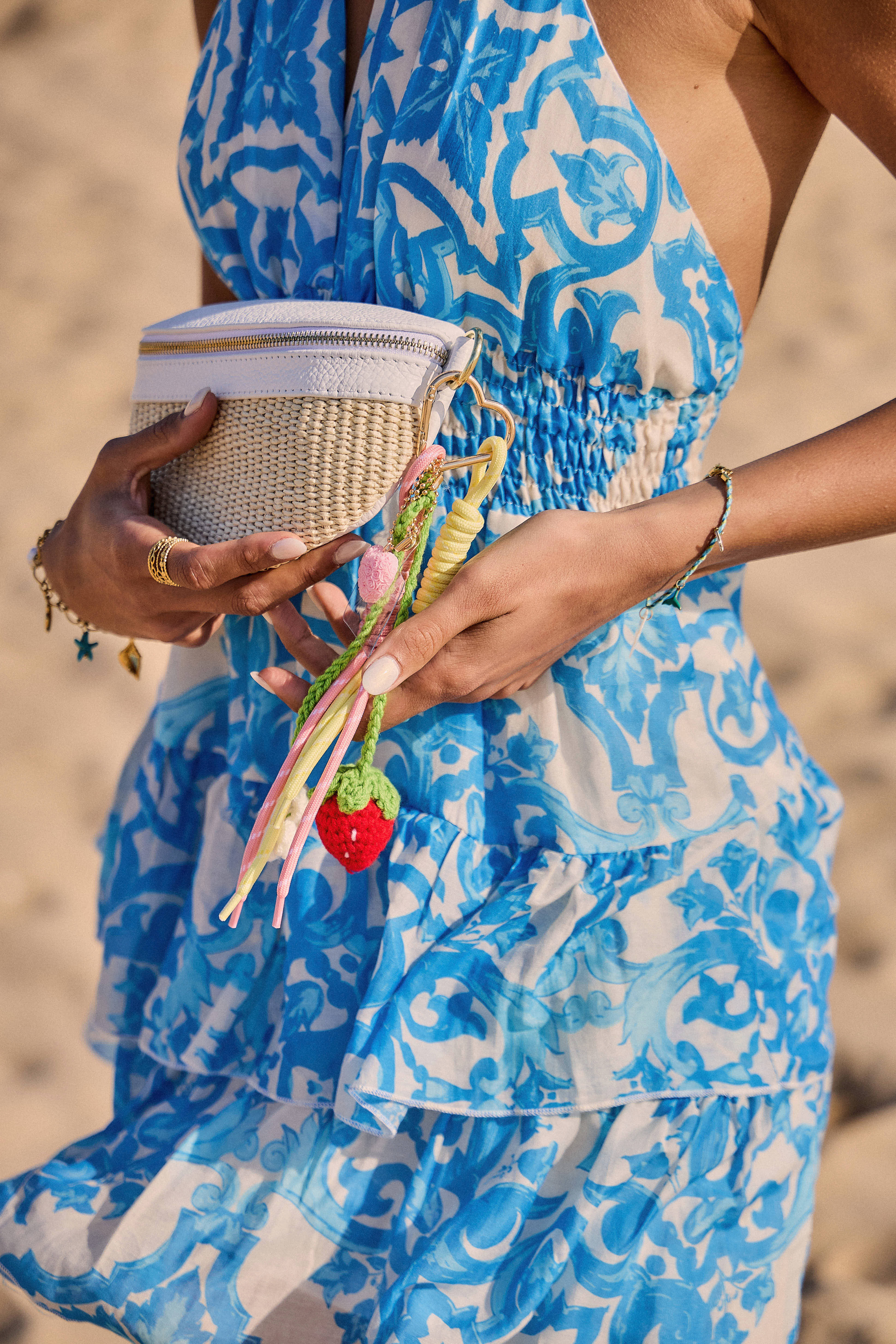 Red Keychain Bag & Mobile Jewelry Strawberry Flower for wholesale on Faire2