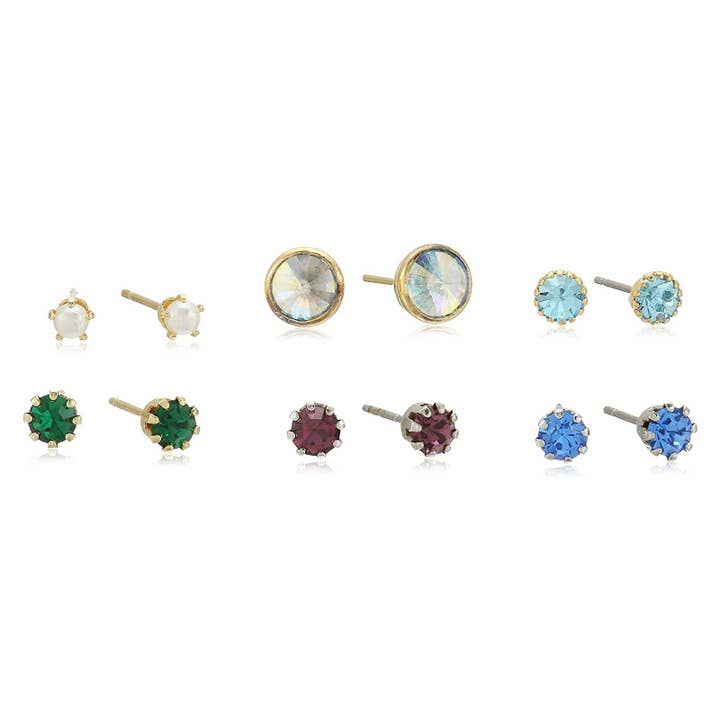 1928 Jewelry - Wholesale Jewelry Set - 1928 Jewelry Multi-Color Swarovski Element Crystal Stud Set
