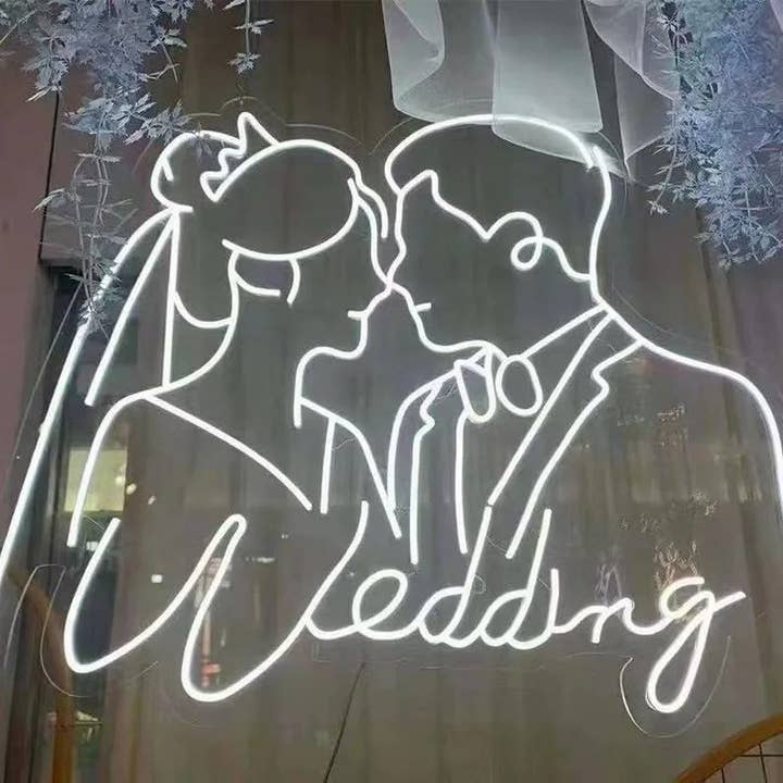 Insegne al neon d'amore per coppie di sposi, luci al neon, insegne al neon a LED per la vendita all'ingrosso da parte di Aoos Custom