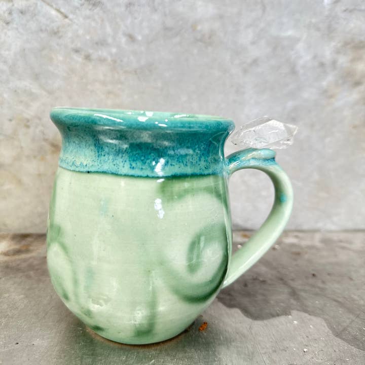 Carys Martin Ceramics - Wholesale Coffee Mug - Ocean Goddess Quartz Crystal Mug