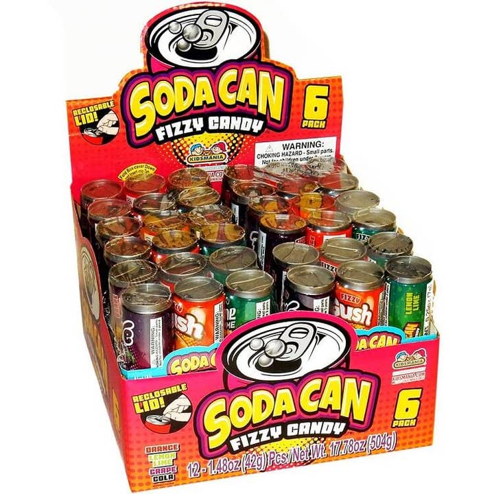 Soda Pop Fizzy Candy 12 ct. for wholesale by Sugar Bear Candy