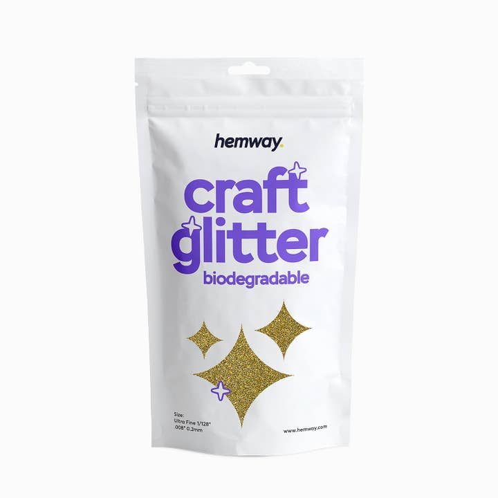 Eco Friendly Craft Glitter Gold 100g for wholesale on Faire