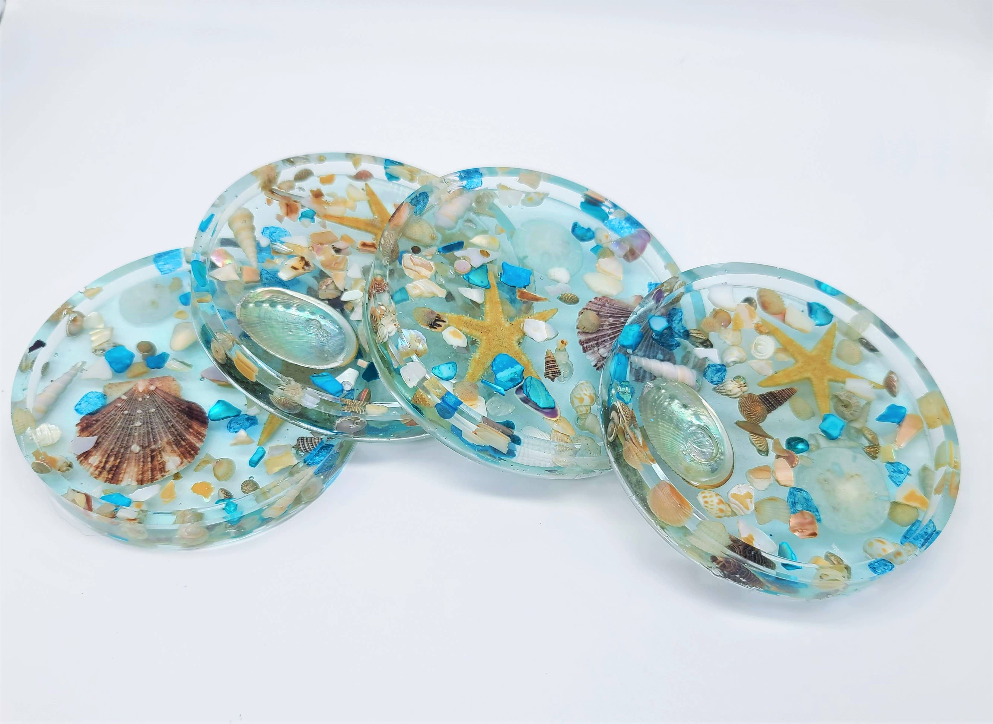 JEMS of the Sea - Wholesale Coasters - Handmade Eco-Friendly Resin Seashell Coasters12
