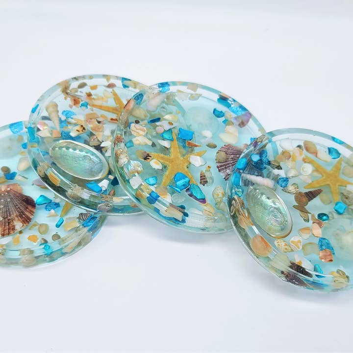 JEMS of the Sea - Wholesale Coasters - Handmade Eco-Friendly Resin Seashell Coasters12