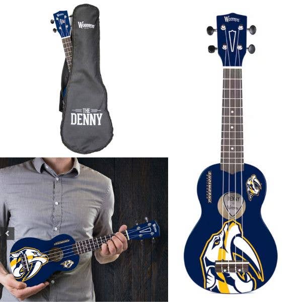 Nashville Predators - Full Size Woodrow Ukulele for wholesale by St. Louis Wholesale LLC