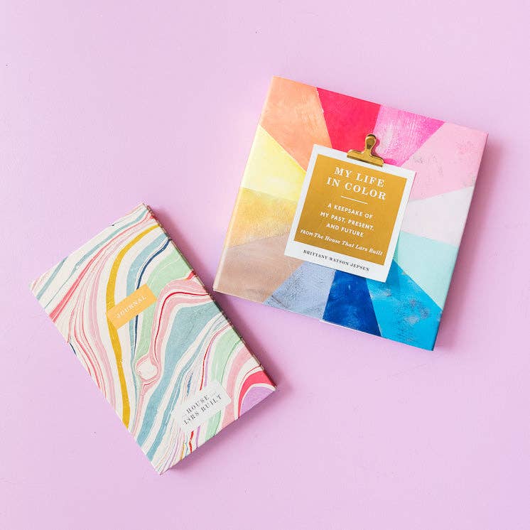 The House That Lars Built - Wholesale Journal/Diary - My Life in Color (hardcover guided journal) + Marble Blank Journal (hardcover), Set6