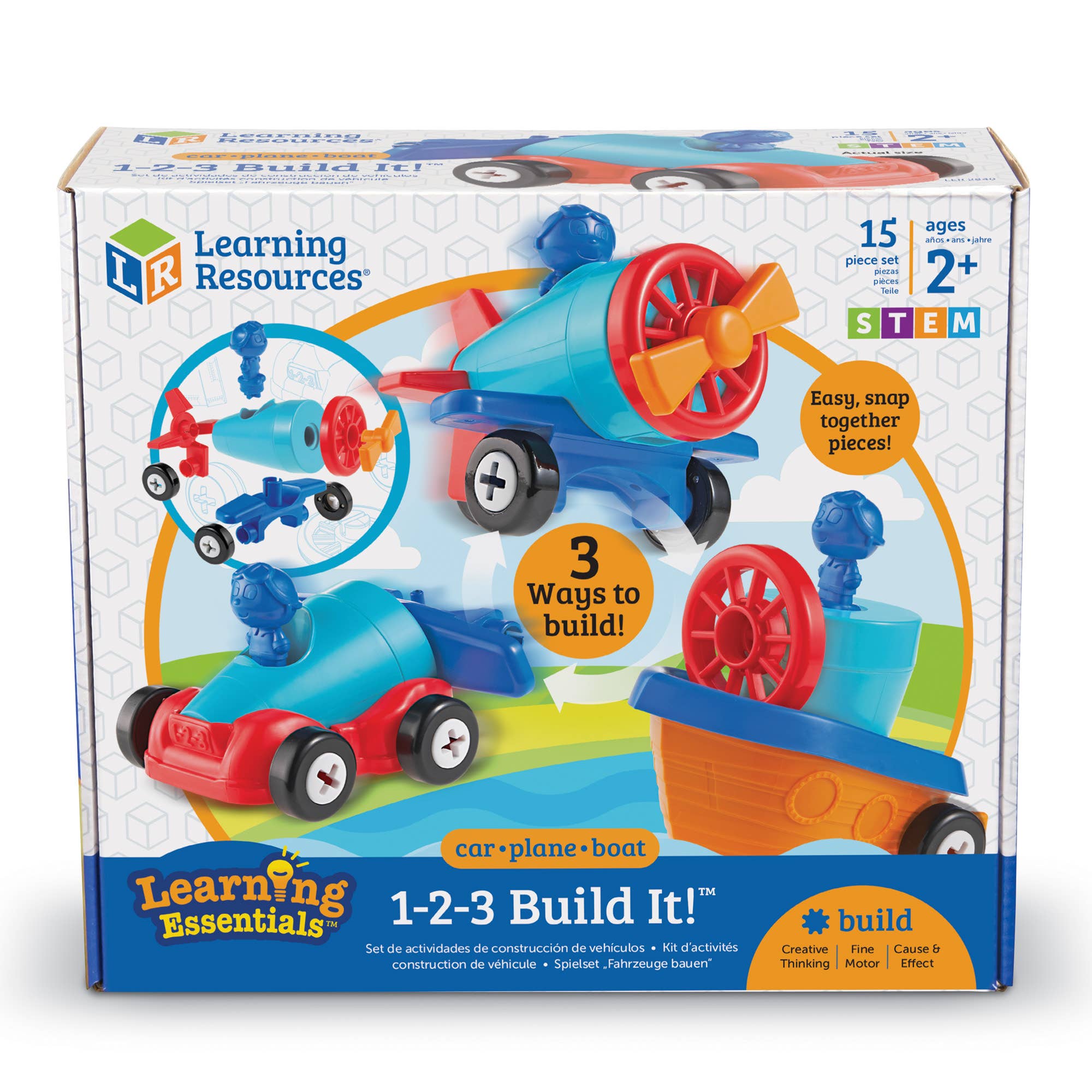 Learning Resources - Wholesale Toy Set - Kids - 1-2-3 Build It!™ Car-Plane-Boat8