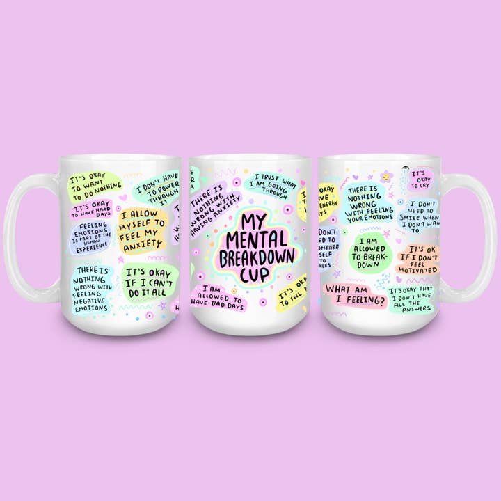 Psykisk hälsa, Psykisk sammanbrottskopp, Kaffemugg för wholesale av GirlySips
