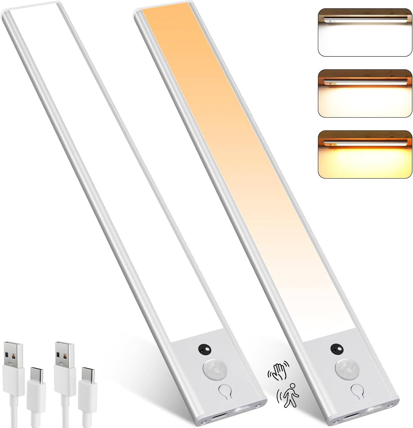 YI LIGHTING LLC - Wholesale Night Light - 12" Rechargeable Under Cabinet Light, Motion Sensor, 3 CCT1