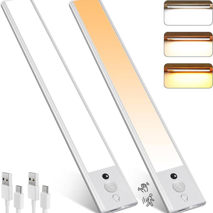 YI LIGHTING LLC - Wholesale Night Light - 12" Rechargeable Under Cabinet Light, Motion Sensor, 3 CCT1