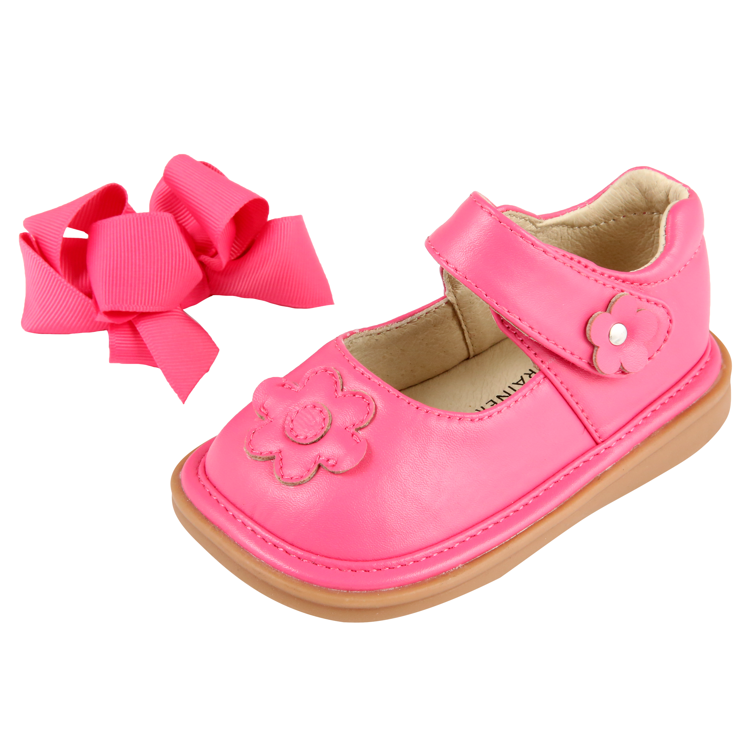 Mooshu Trainers - Venta al por mayor Calzado de vestir - Niños - Zapatos Mary Jane con moño intercambiable para niñas pequeñas - Ready Set Bow13