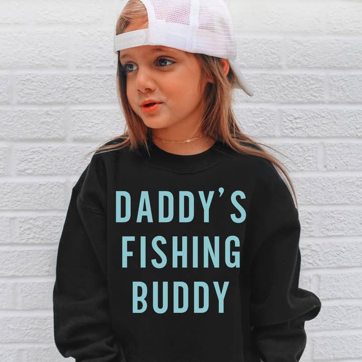 Daddys Fishing Buddy Sweatshirt voor kinderen voor wholesale door ZZ Threadz