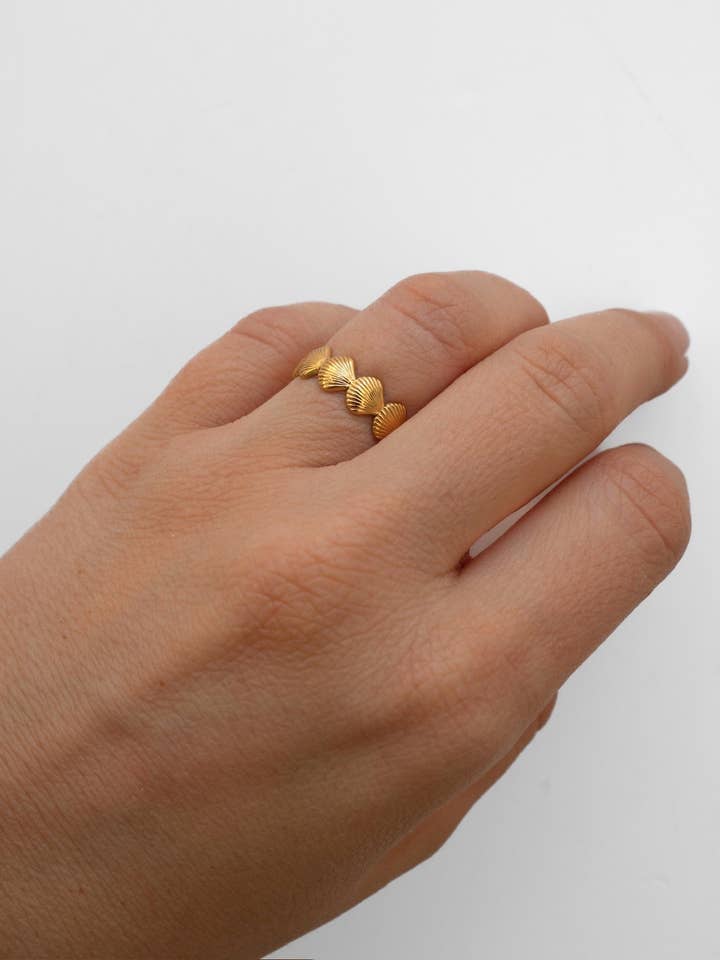 Shell Ring for wholesale by JacqMaria Jewelry
