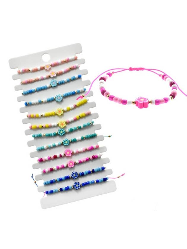 Flower With Color Beads Bracelet for wholesale by DK Hawaii