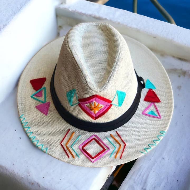 Rose Island Hat (Vegan Leather Band) for wholesale by Campelle