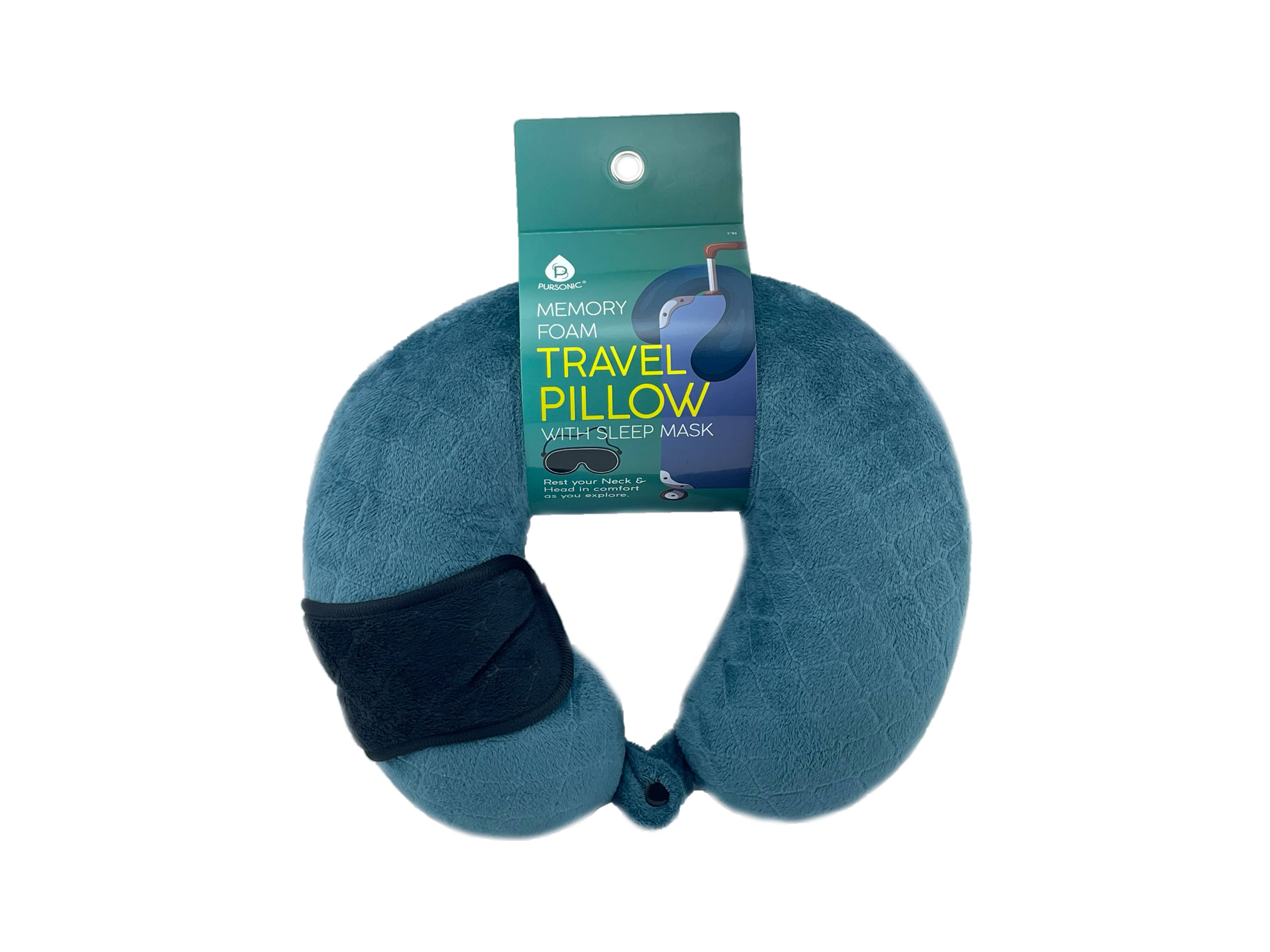 Pursonic - Wholesale Travel Pillow - Memory Foam Travel Pillow with Sleep Mask6