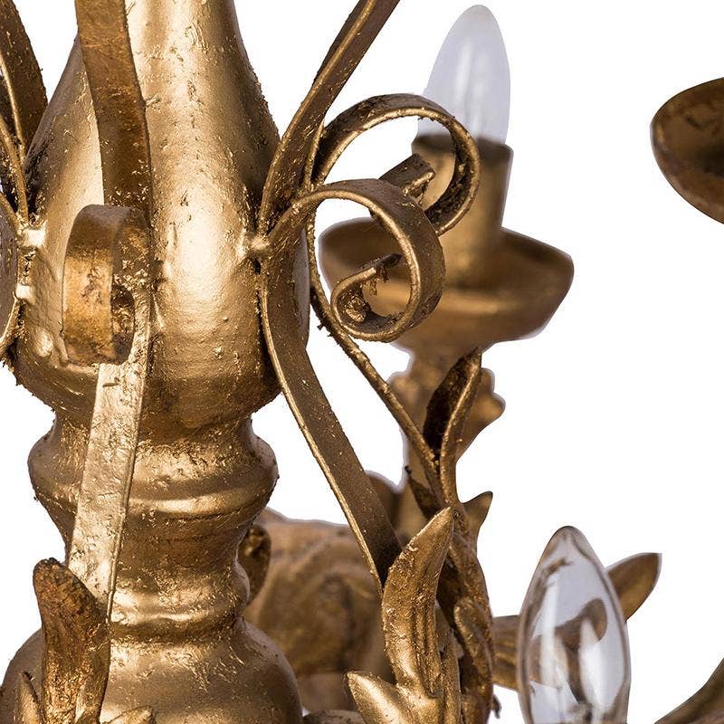 A&B Home Group Inc. - Vente Lustre/Suspension - Lustre classique vintage doré à 9 lumières 32,5x28x25 pouces1