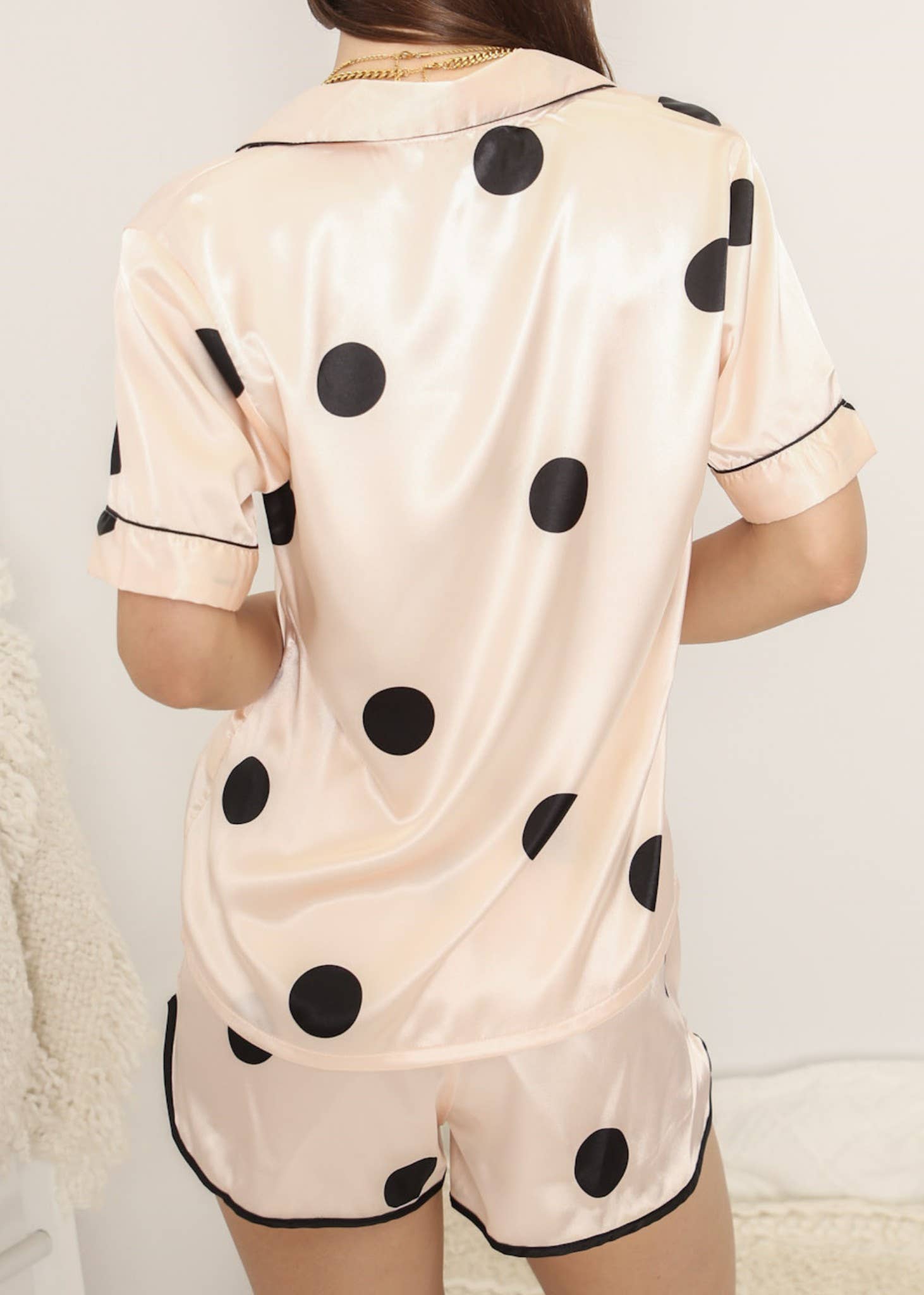 Anna Kaci Wholesale - Wholesale Sleepwear set – Women's - Multi 4 Piece Polka Dot Lounge Pajama Set31