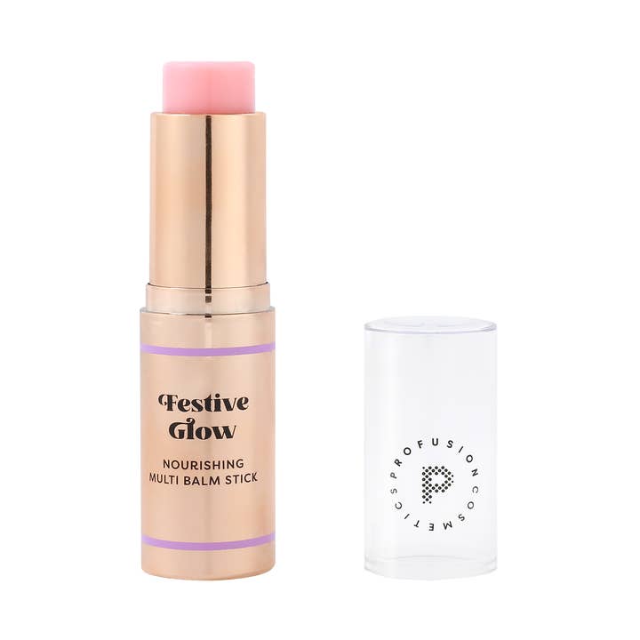 Baume à lèvres nourrissant multi-effets Festive Glow Frosted Snow Sparkle pour la vente par Profusion Cosmetics