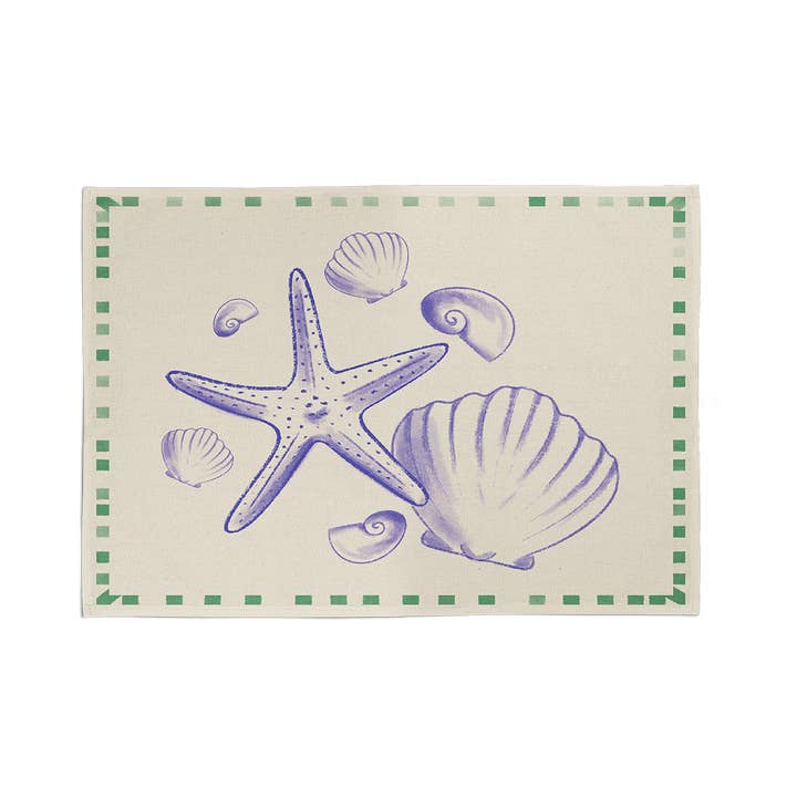 100% cotton shell table set for wholesale by Coast and Valley