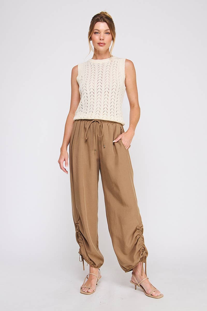 Allie Rose - Wholesale Pants - Women's - Drapey twill, adjustable scrunch jogger14