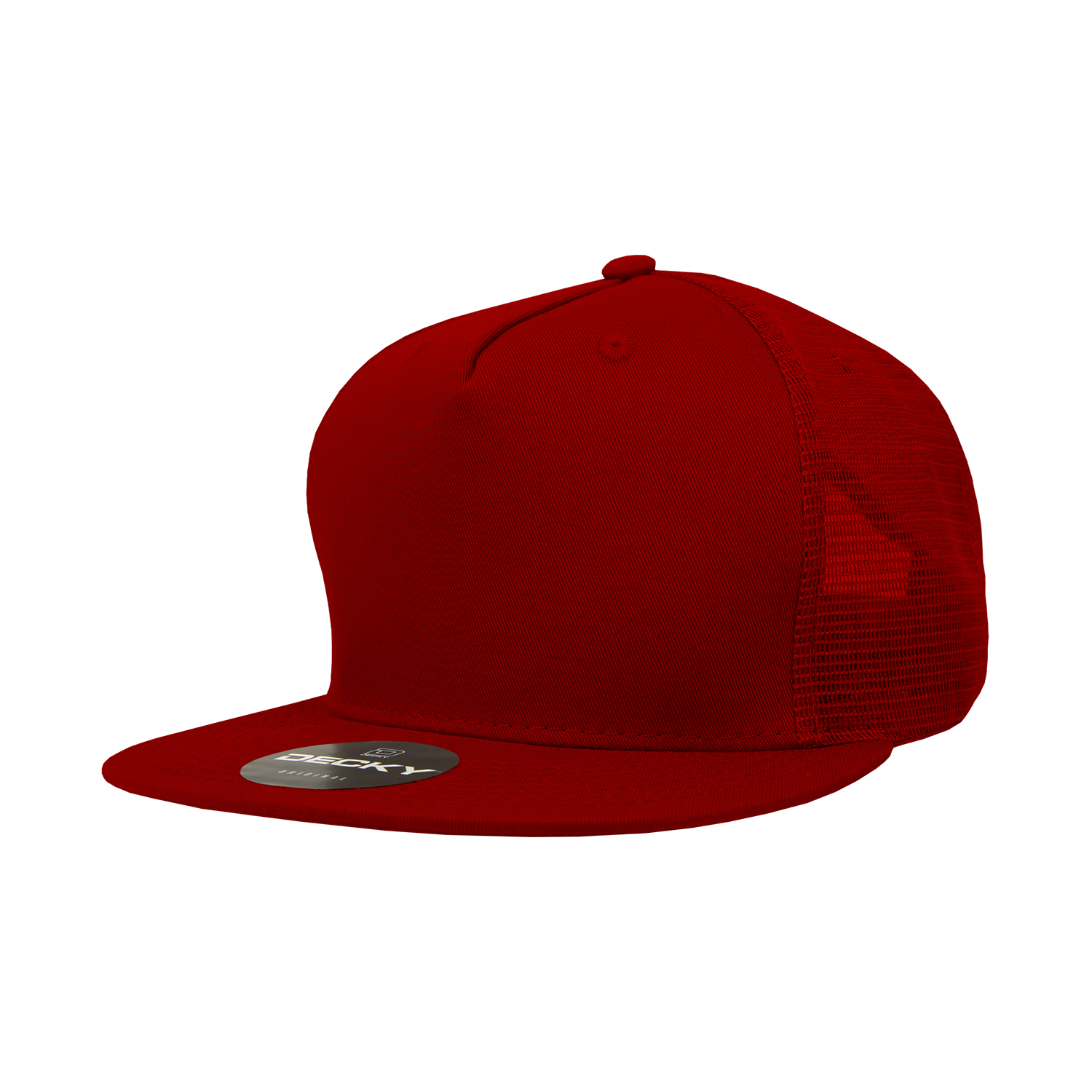 The Park Wholesale - Wholesale Truckerpet - Uniseks - Decky 1040 - Blanco Trucker Snapback-hoeden met 5 panelen - 10407