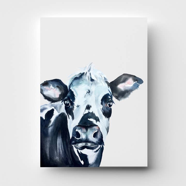 Dairy Cow Limited Edition Print for wholesale by Kelly Clause Art