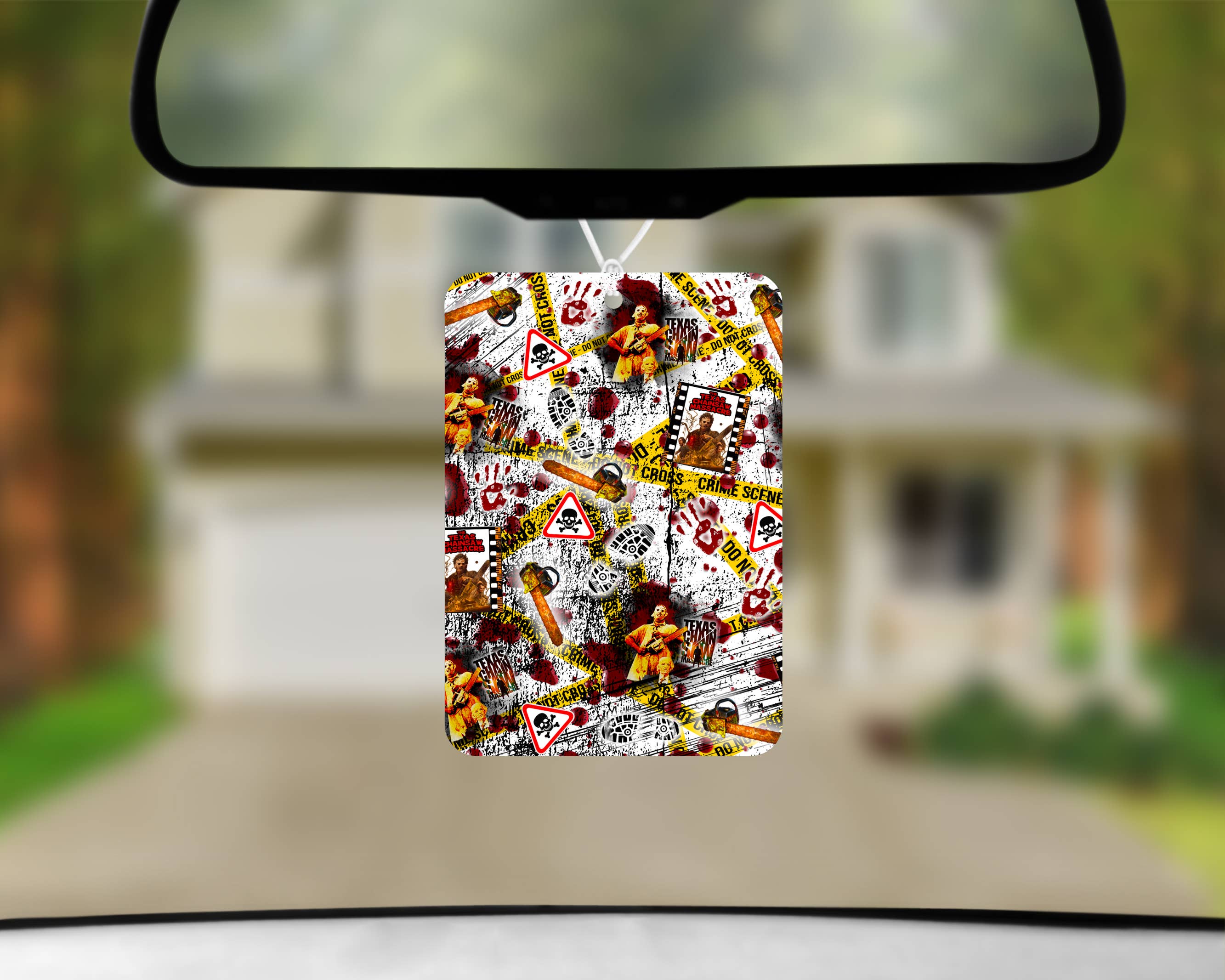 Graveyard Offerings - Wholesale Car Freshener - Unisex - Texas Chainsaw Collage Air Freshener l