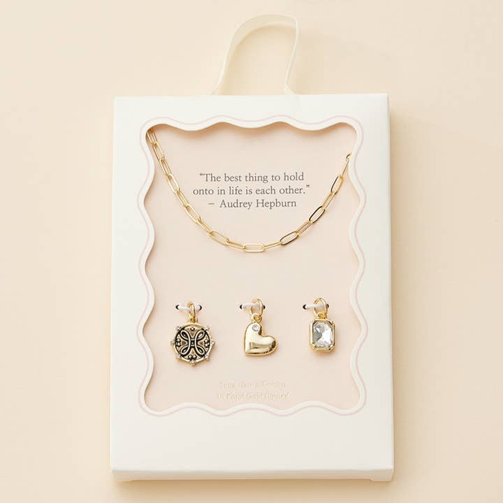 18K Gold Dipped Brass Metal Heart True Love Pendant Necklace for wholesale by Sensibling Corp.