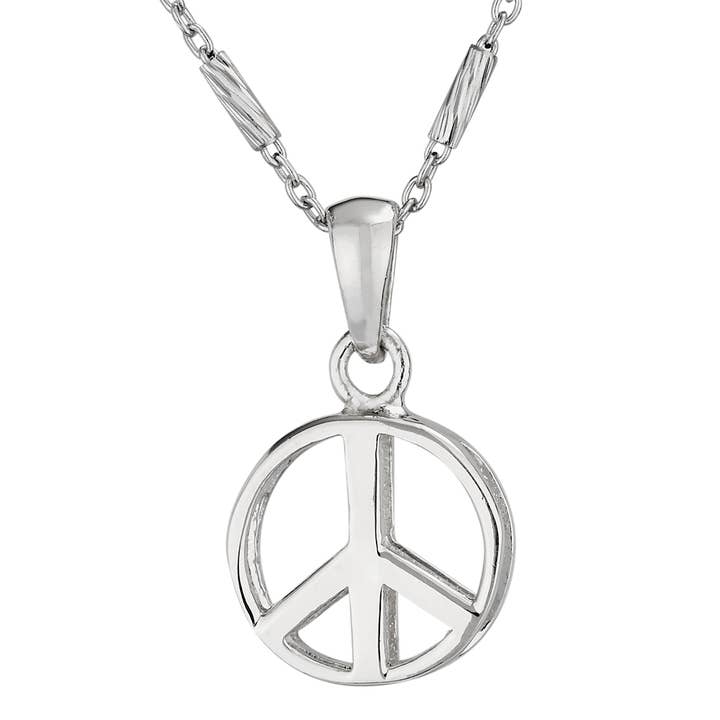 Pendentif Give Peace A Chance en argent pour la vente par Tiger Mountain Jewelry