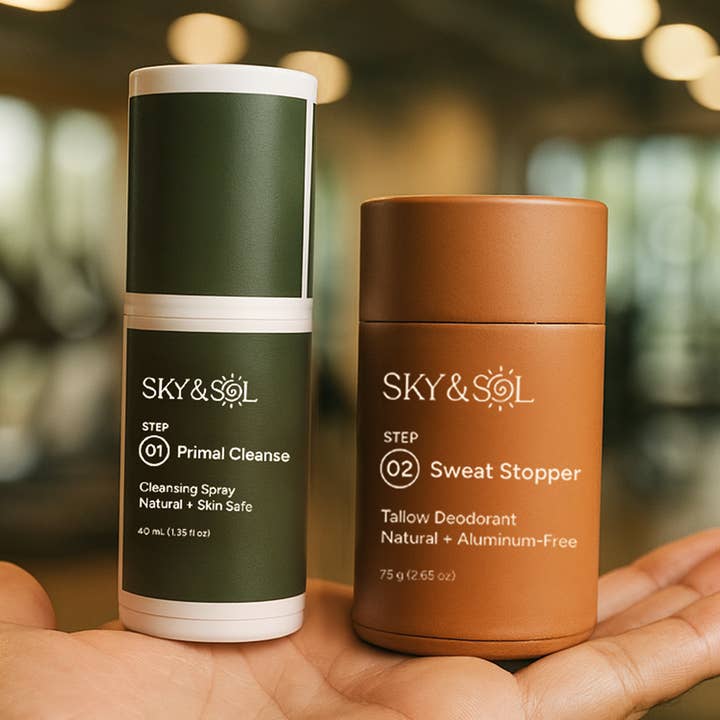 Two-Step Freshness Formula – Natural Deodorant System for wholesale by Sky and Sol