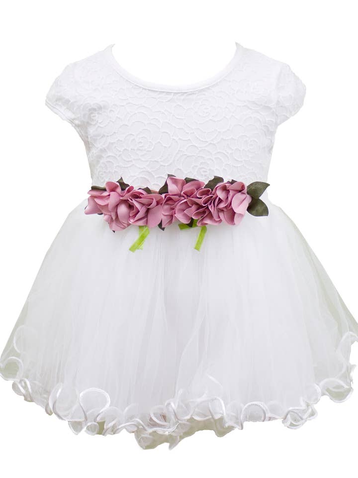 Fennco Styles - Wholesale Dress - Baby - Lace Tulle Baby Flower Girl Dress