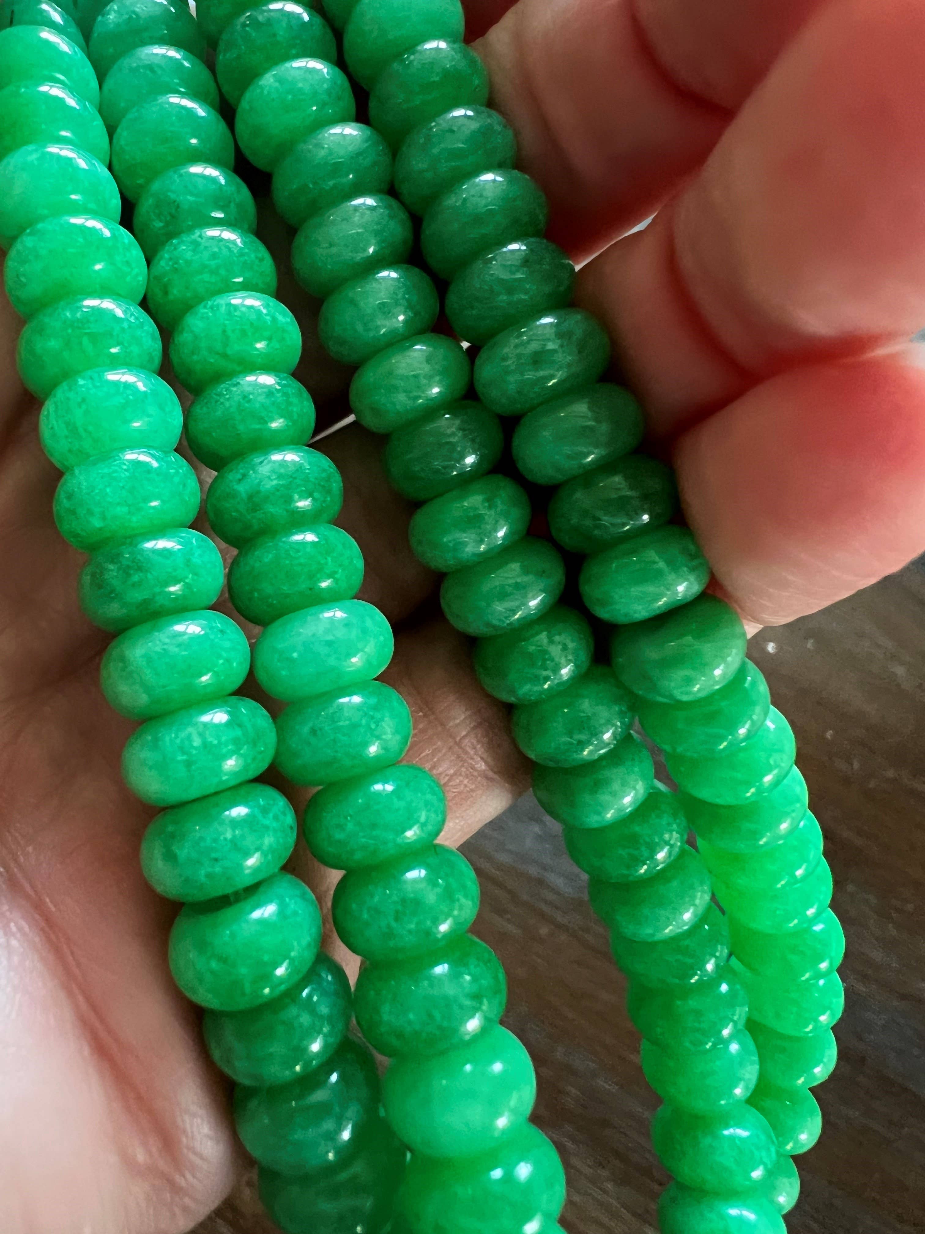 Sonya Renee Jewelry - Wholesale Beaded/Pearl Necklace - Lilly Gemstone Bead Necklace multi-color 8mm opals jade 82