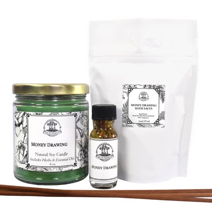 Art of the Root - Wholesale Meditation Supplies - Money Drawing Spell Kit