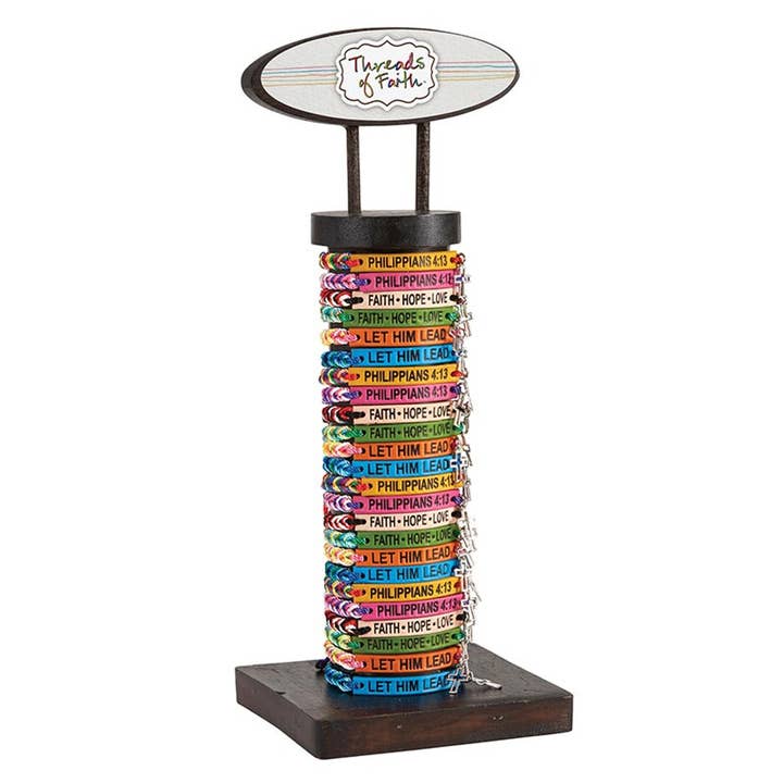 Filled Display - Faith Hope Love Bracelets - 60 pcs for wholesale by Faithworks by Creative Brands