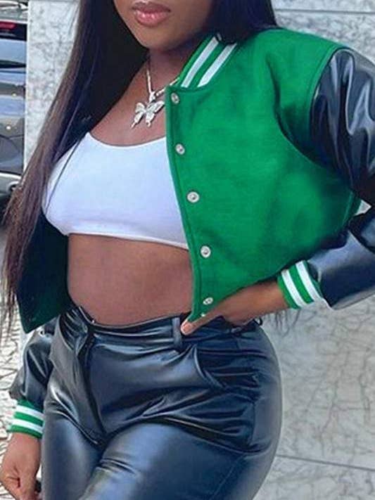 Fashion Combination - Wholesale Varsity/Baseball Jacket - Women's - two tone varsity jacket2