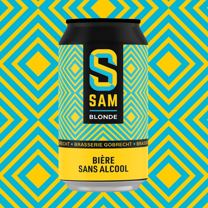 SAM BLONDE Can 33cL for wholesale by BRASSERIE GOBRECHT