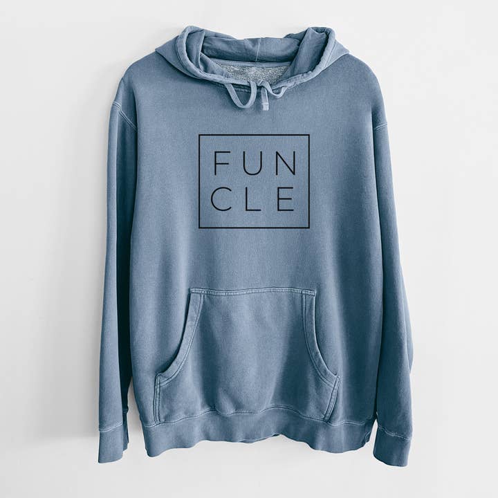Funcle Boxed - Unisex Pigment Dyed Hoodie for wholesale by Because Tees