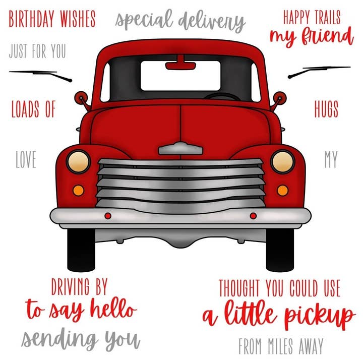 Big Pickup Cab - 6x6 Photopolymer Stamp Set for wholesale by Honey Bee Stamps
