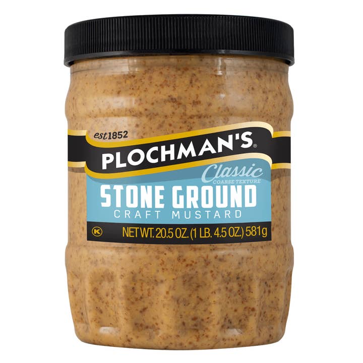 Stone Ground Mustard (20.5 oz) for wholesale by Plochman's