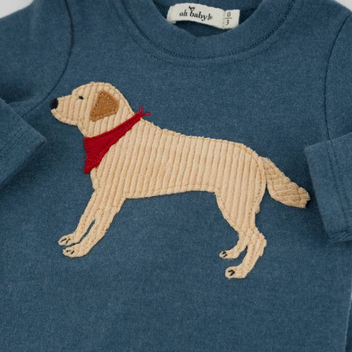 oh baby! Two Piece Set - Lab Bandana - Ocean for wholesale on Faire1