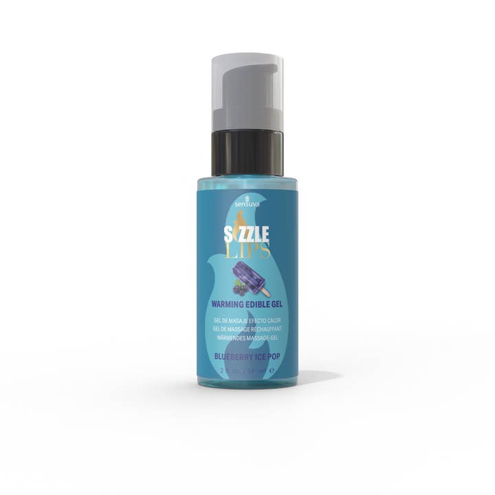Sensuva - Wholesale Personal Lubricant - Sizzle Lips Blueberry Ice Pop Warming Gel 2 fl.oz. Bottle0