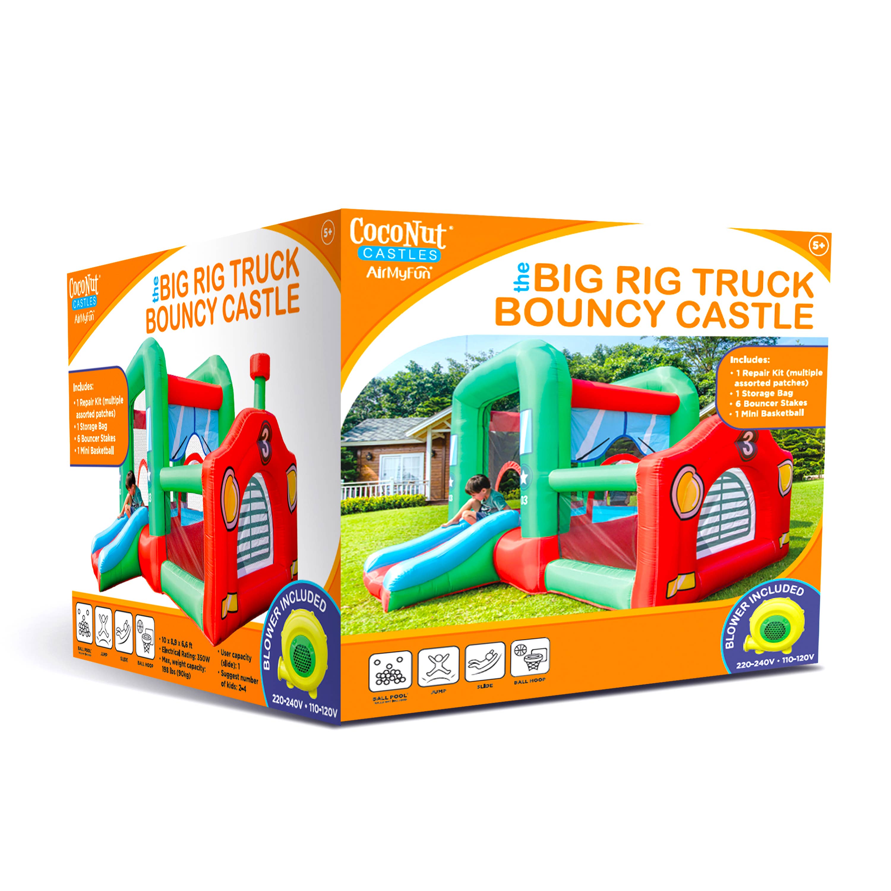 Coconut Outdoor – wholesale Inflatables – CocoNut Castles - Big Rig Truck Bounce House7