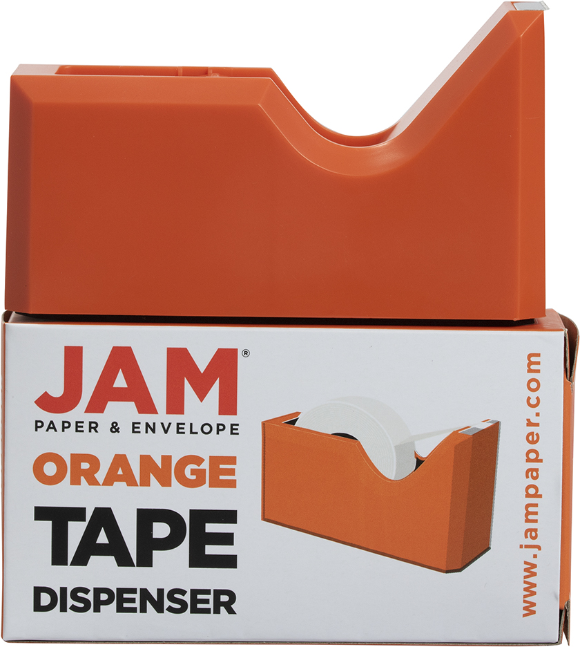 JAM PAPER - Wholesale Tape Dispenser - JAM Colorful Desk Tape Dispensers, Orange, 1/Pack1