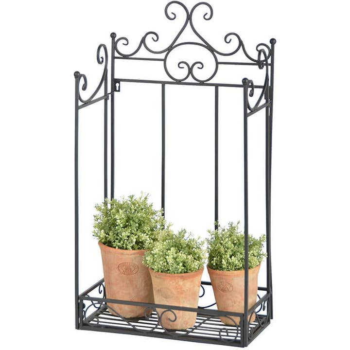 Folding Wall Frame, Iron, Black for wholesale by Esschert Design USA