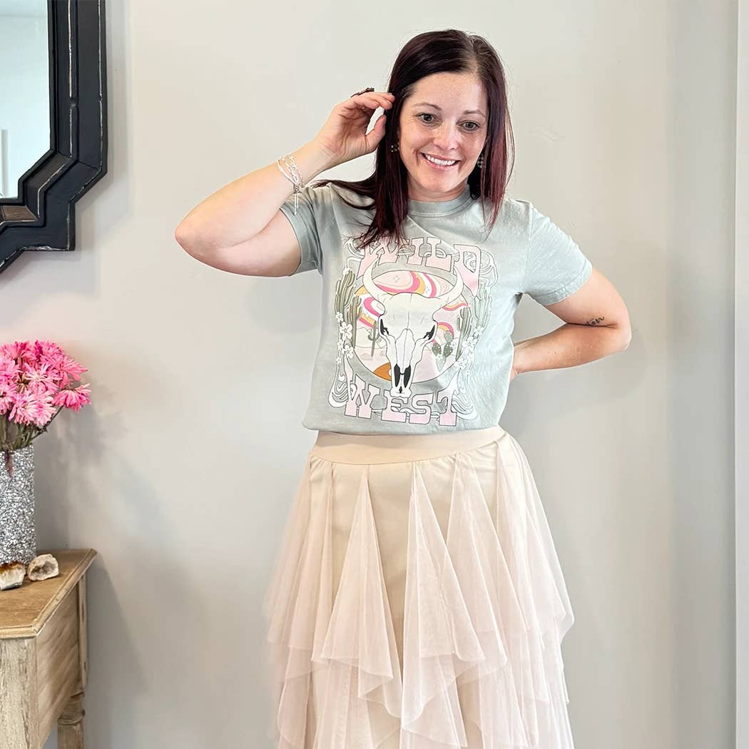 Talking Too Loud Apparel - Wholesale Screen Printed T-Shirt - Women's - Wild West Graphic Tee