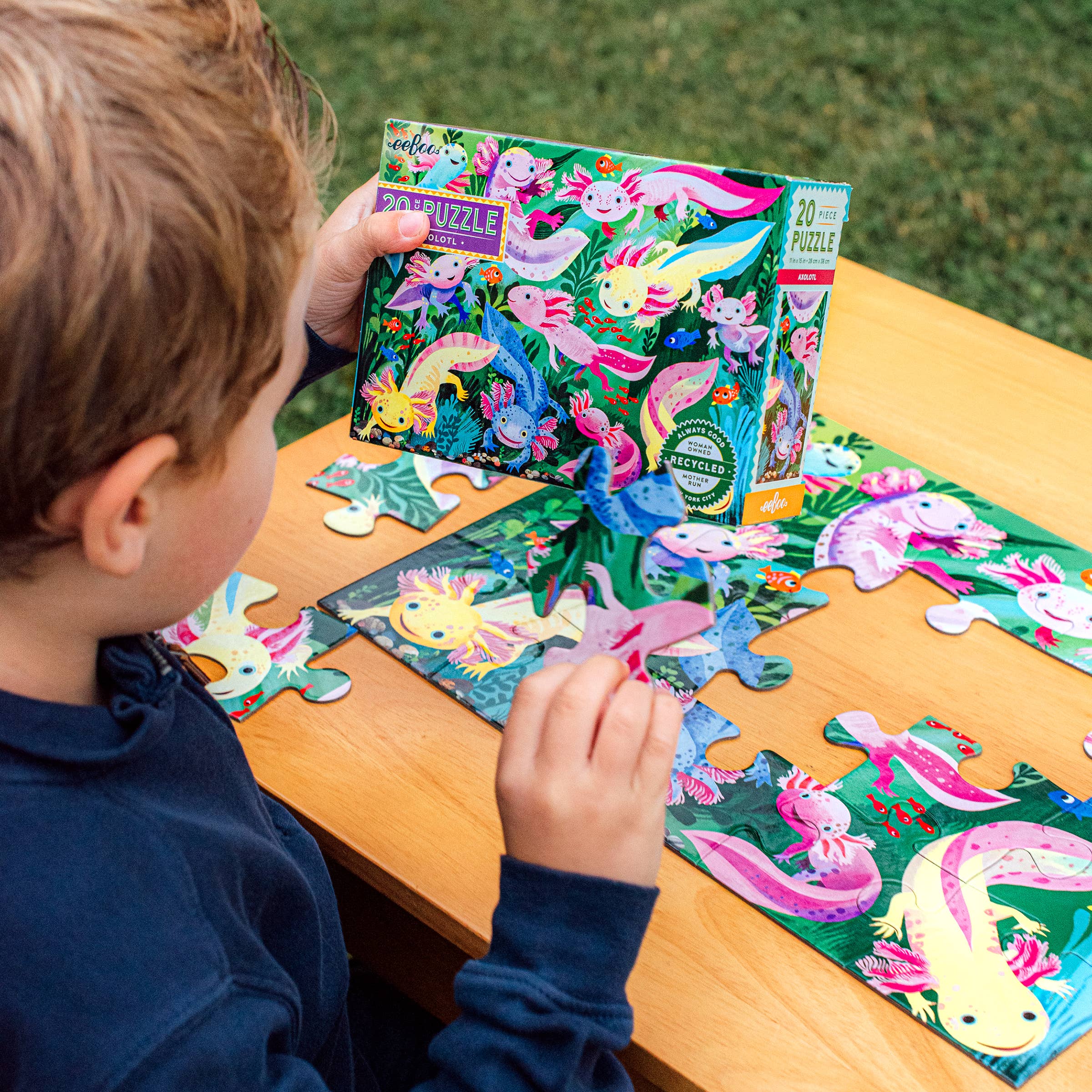 eeBoo - Vente Puzzle – enfant - Puzzle de 20 pièces Axolotl3