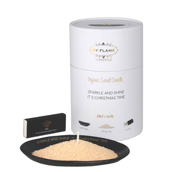 SAND CANDLE GIFTBOX - SPARKLE AND SHINE IT'S CHRISTMAS TIME for wholesale by My Flame Lifestyle